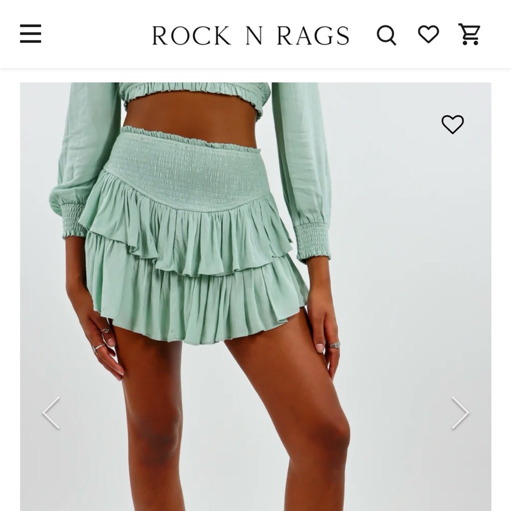 Sage Green Rock and Rags Skirt!! Size XS!! Worn once!